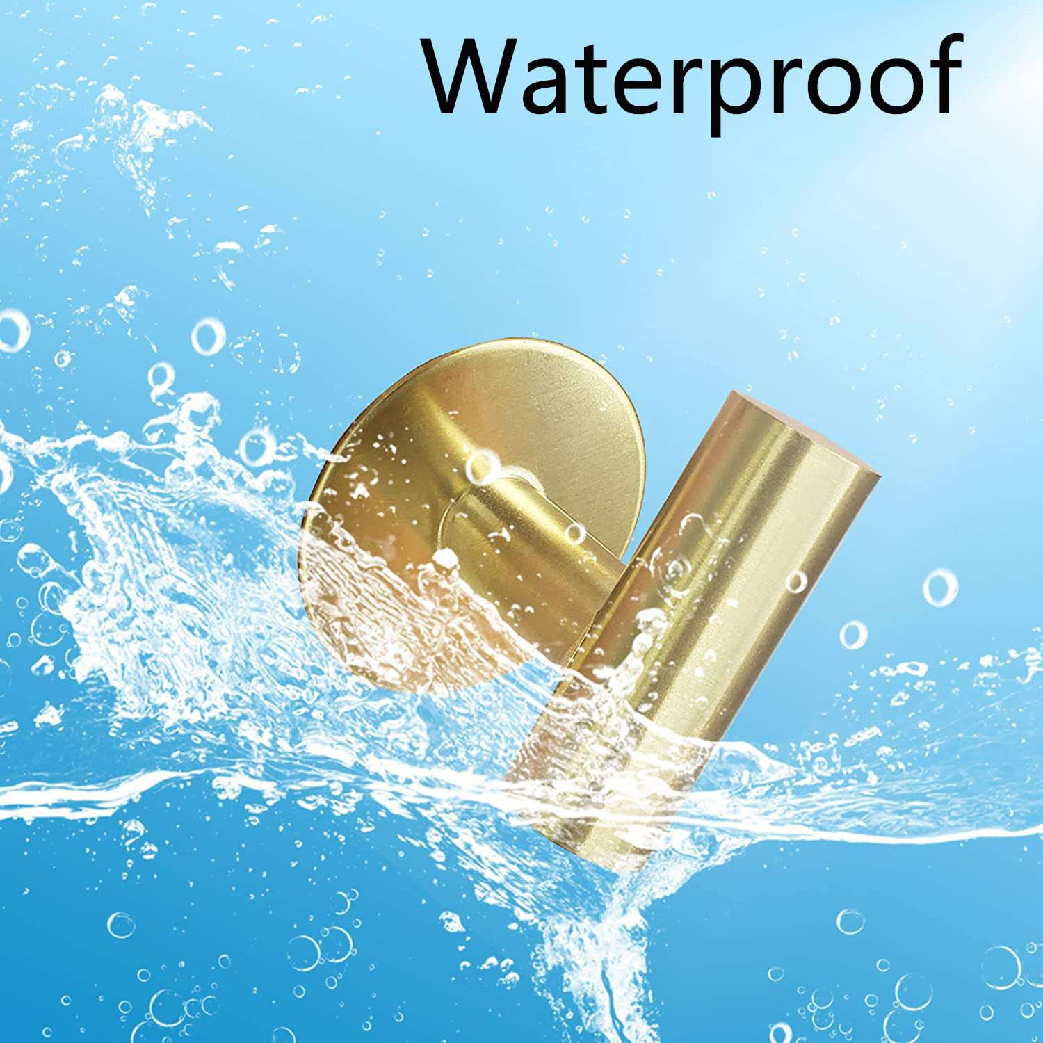 Adhesive Bathroom Towel Hooks Holder Cloth Hanger Hook Door Hanger Gold