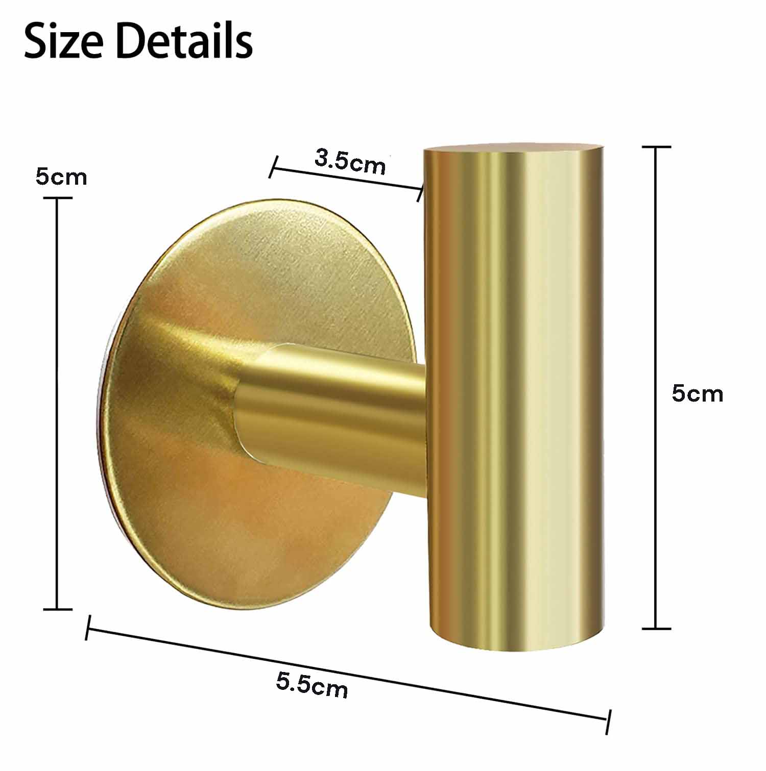 Adhesive Bathroom Towel Hooks Holder Cloth Hanger Hook Door Hanger Gold