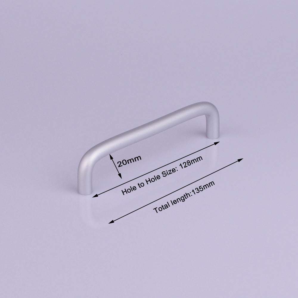 Aluminium Kitchen Cabinet Handles Drawer Bar Handle Pull 128mm