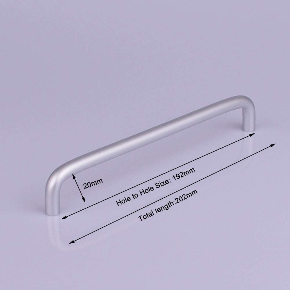 Aluminium Kitchen Cabinet Handles Drawer Bar Handle Pull 192mm