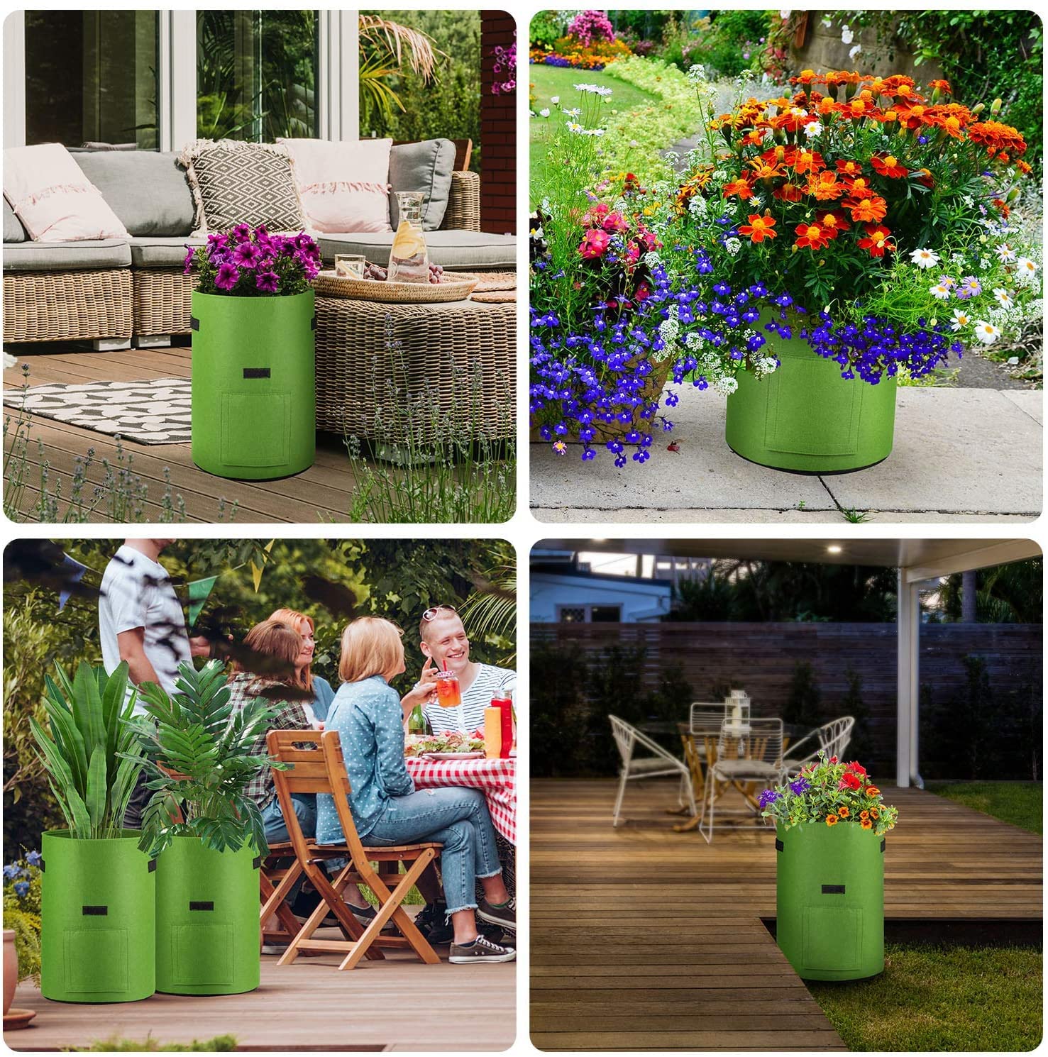 5-Pack 5 Gallons Plant Grow Bag Potato Container Pots