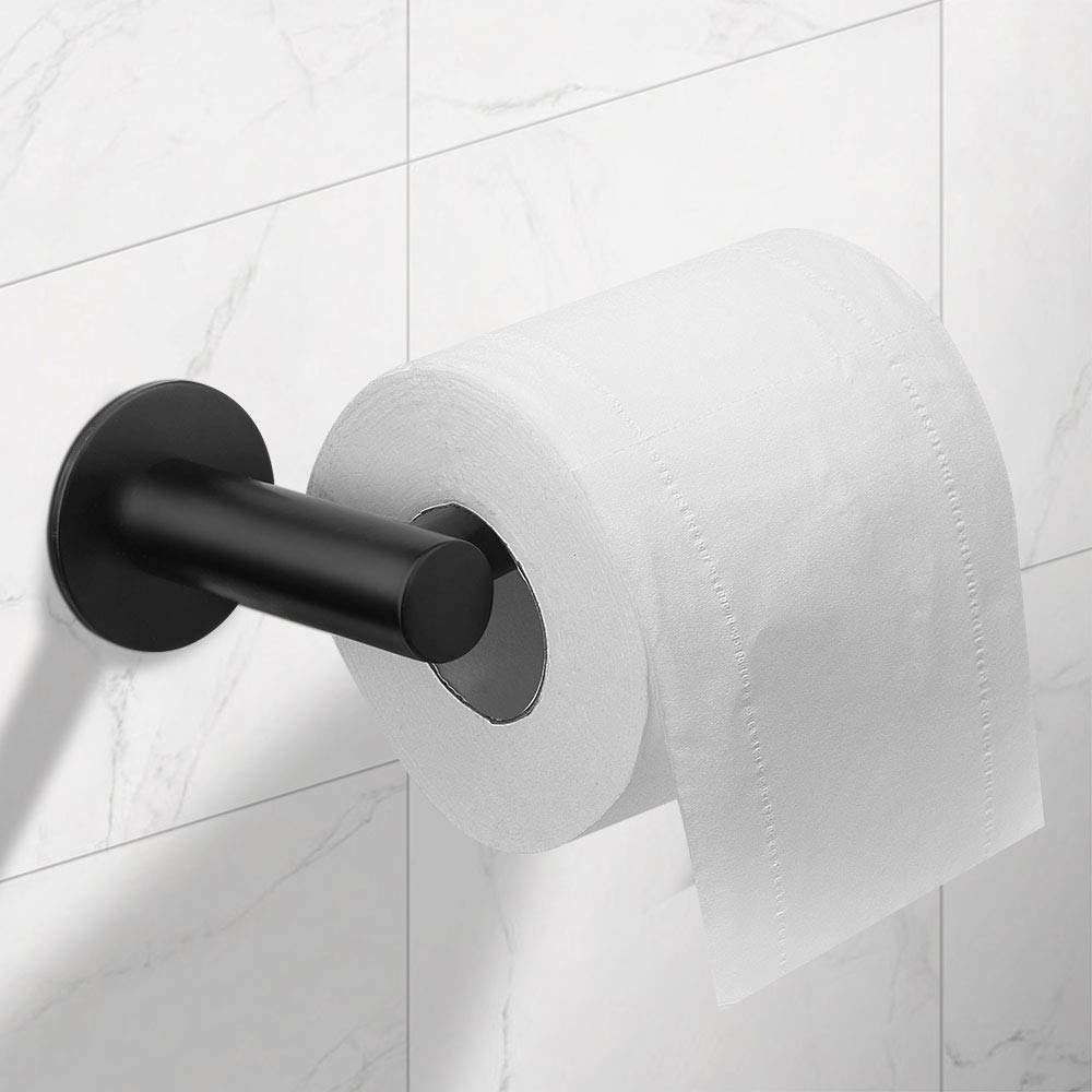 Adhesive Black Bathroom Paper Roll Holder Roll Holder 304