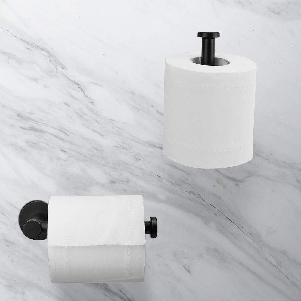 Adhesive Black Bathroom Paper Roll Holder Roll Holder 304