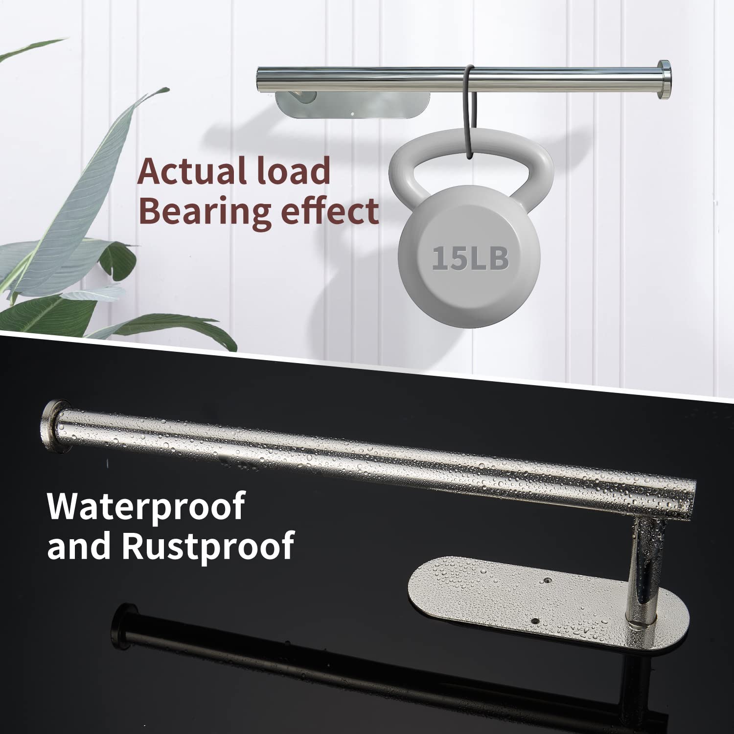 Cabinet Wall Mount Adhesive Paper Towel Holder Silver