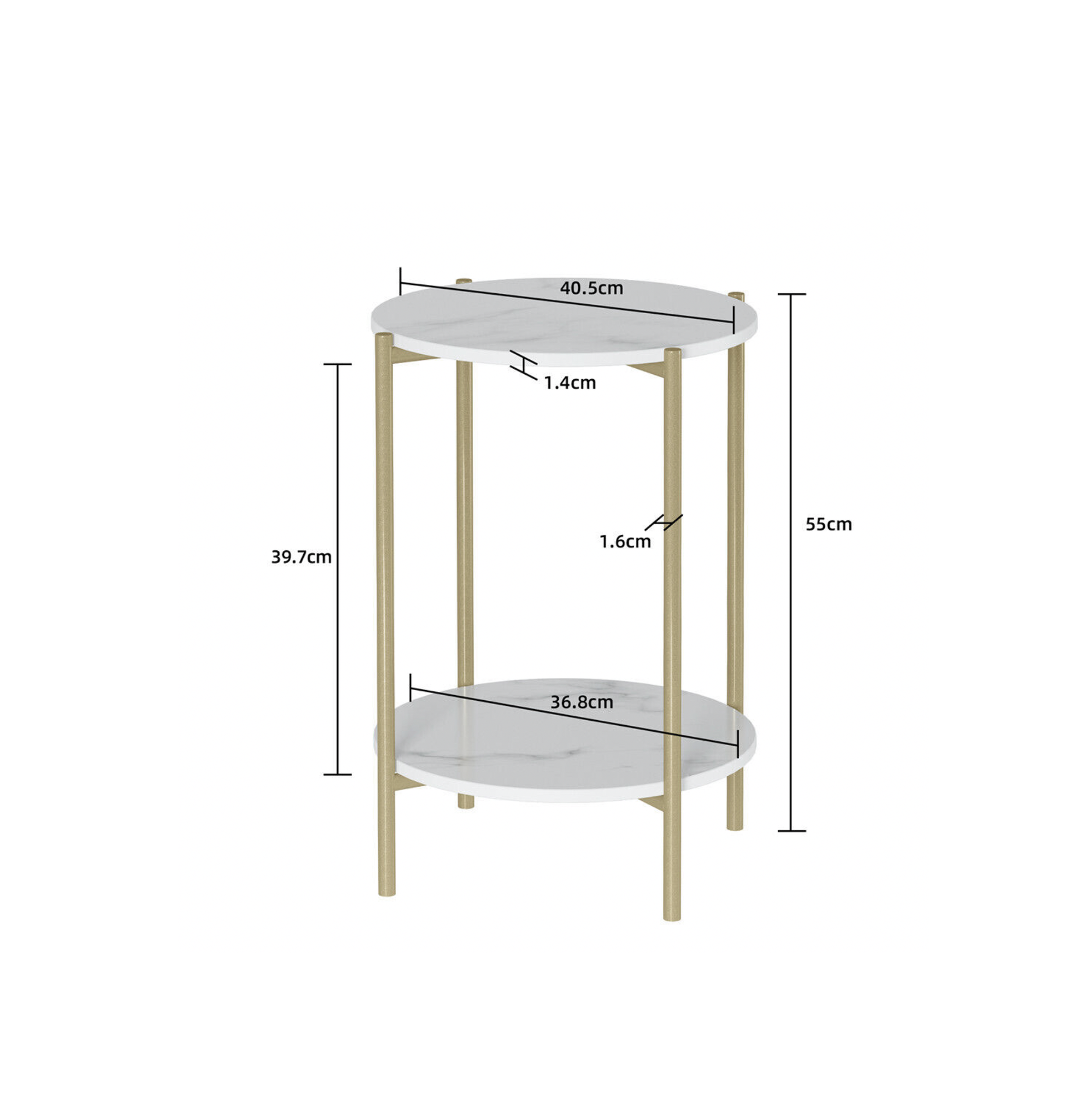 Interior Ave - Alba Gold Side Table