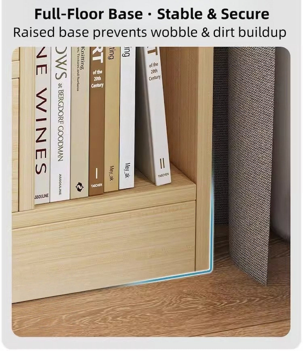 White Nightstand Wooden Knobs Divided Storage Sections Drawers Curved Sides