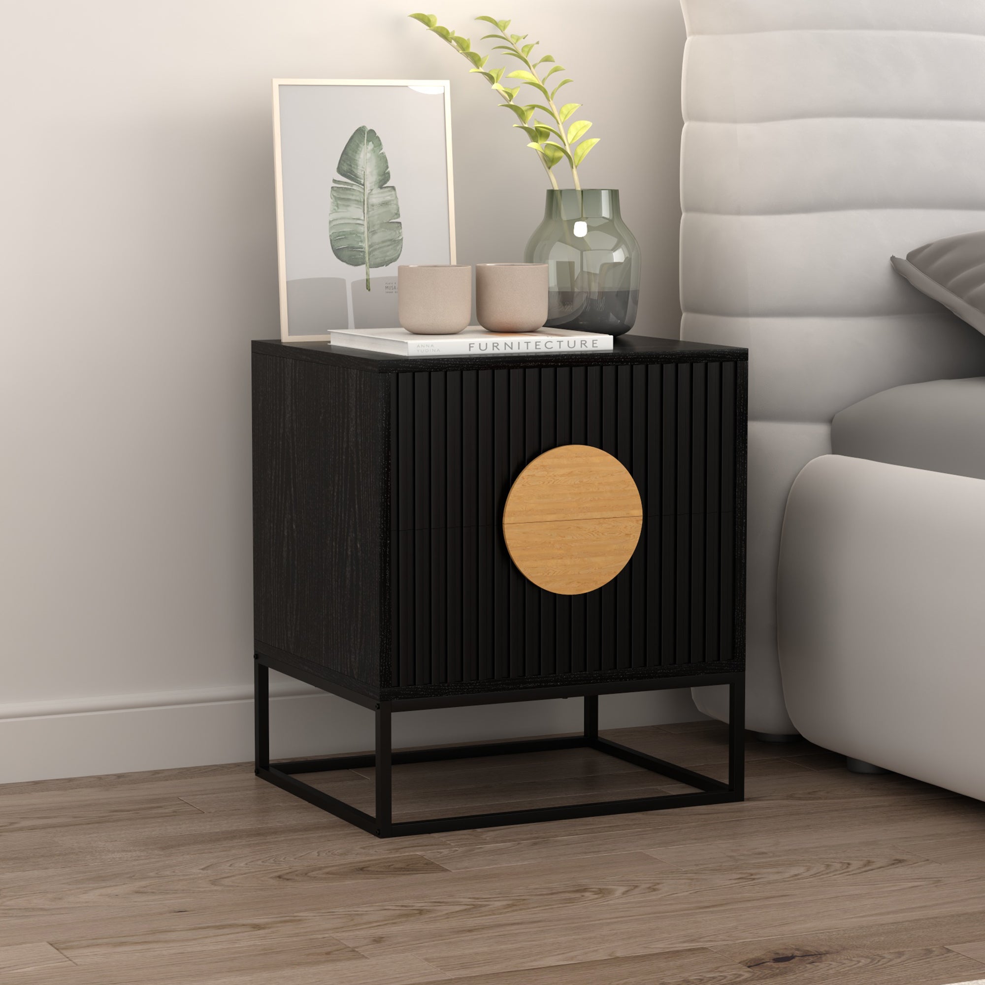 Belmonte Fluted Bedside Table