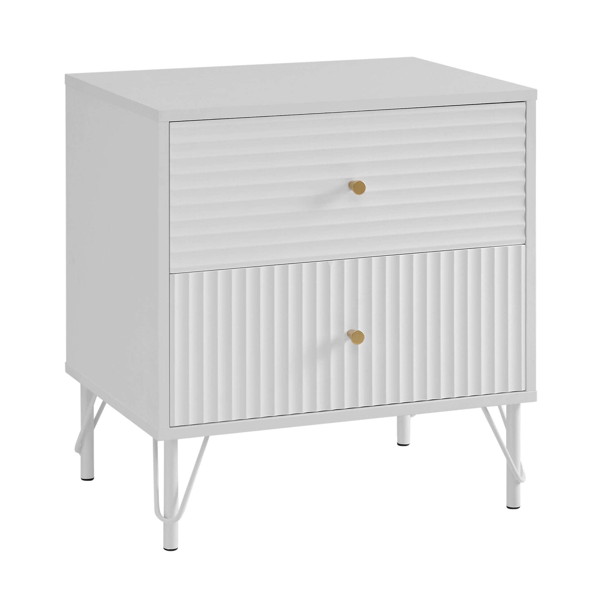 Lisa Wavy Fluted Bedside Table