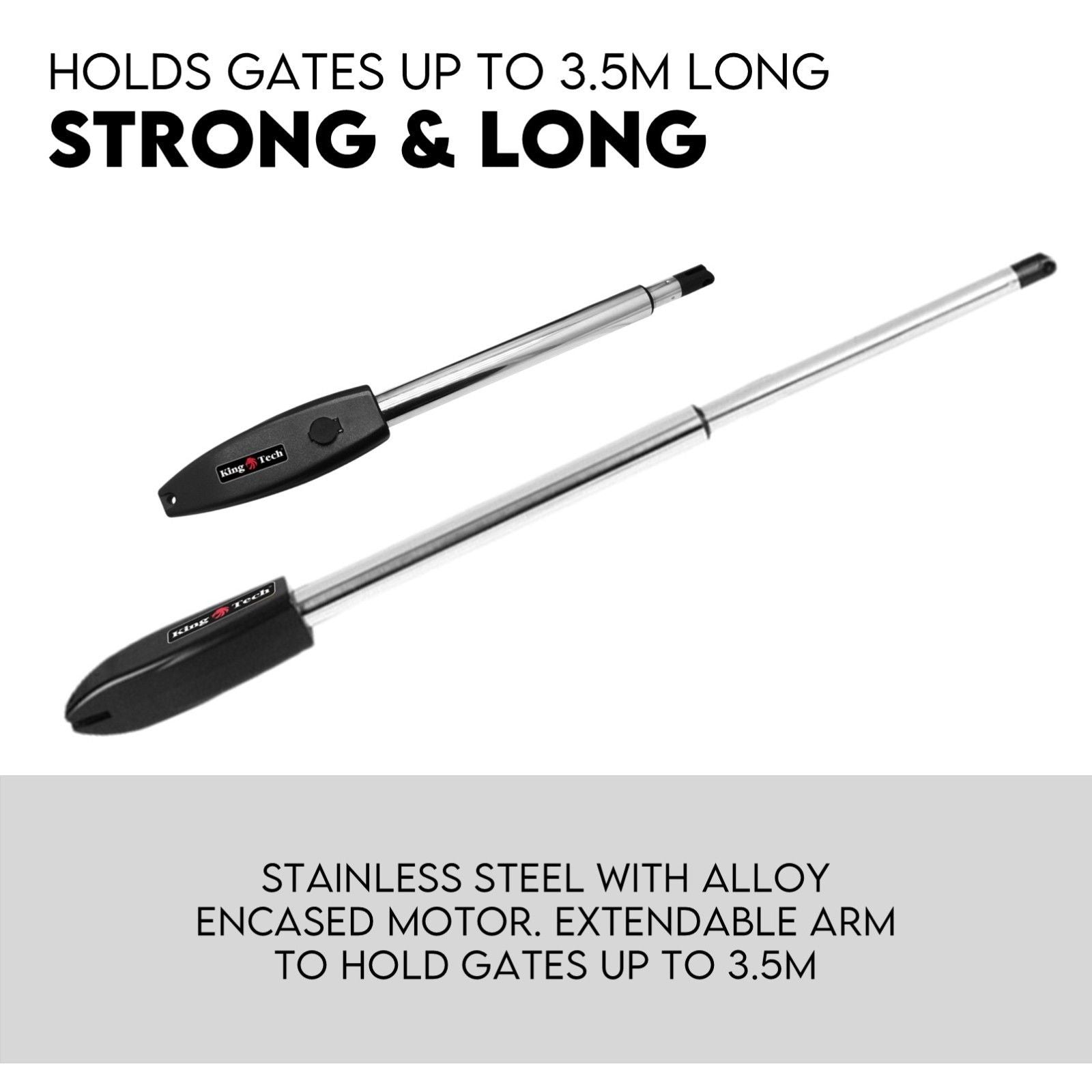 Swing Gate Opener Automatic Full Solar Power Kit Remote Control Bedworld