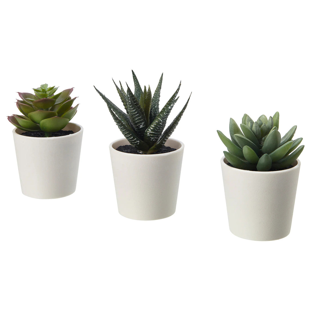 White Plastic 6cm Pot Interior Decoration