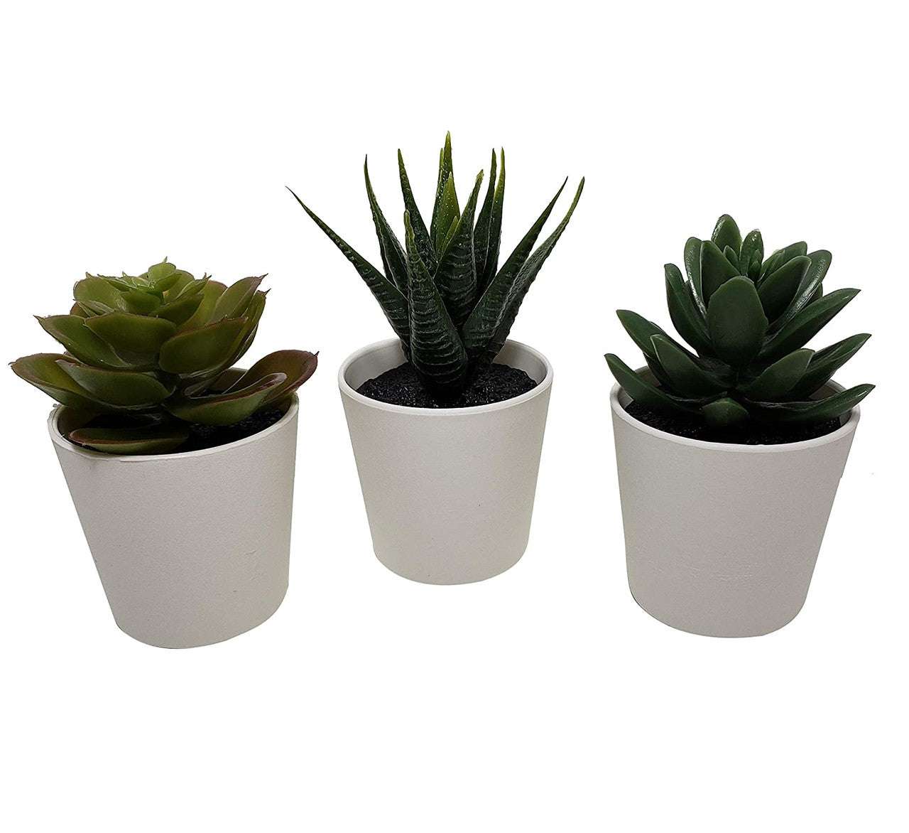 White Plastic 6cm Pot Interior Decoration