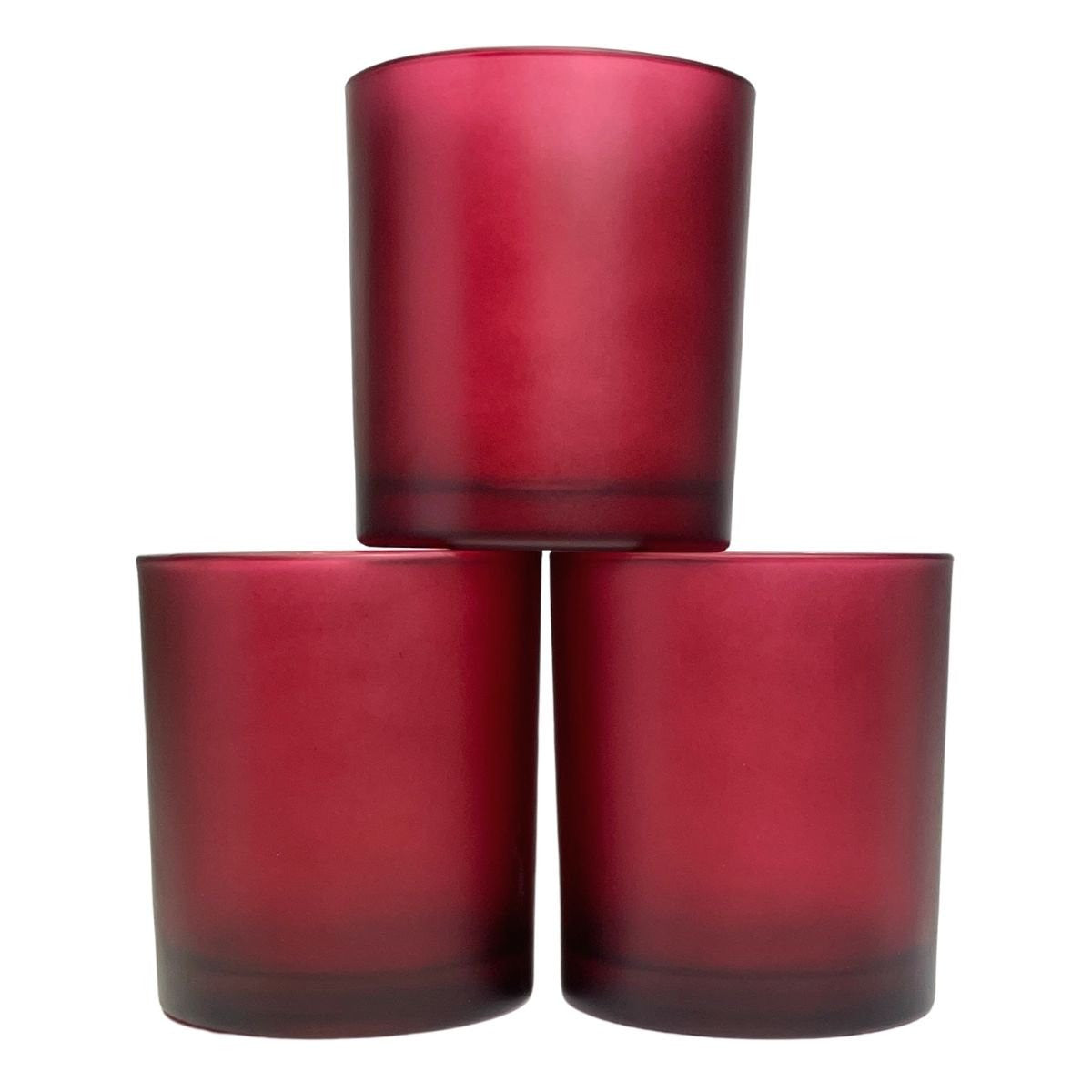 10 Pack Red Frosted Glass Votive Tealight Candle Holders Valentines Day Xmas Wedding Decor Glass Candlestick Party Decorations Bridal Baby Shower Event