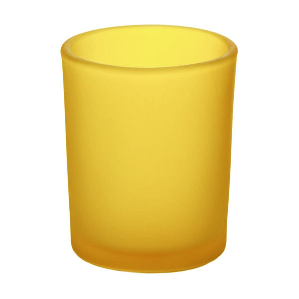 40 Bulk Yellow Frosted Glass Votive Candle Holders Table Centreoieces  Xmas Wedding Anniversary Event Recption Party Function or Home Decor