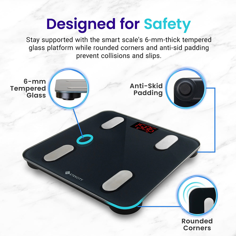 Etekcity Smart Scale for Body Weight - Black - 2 Pack
