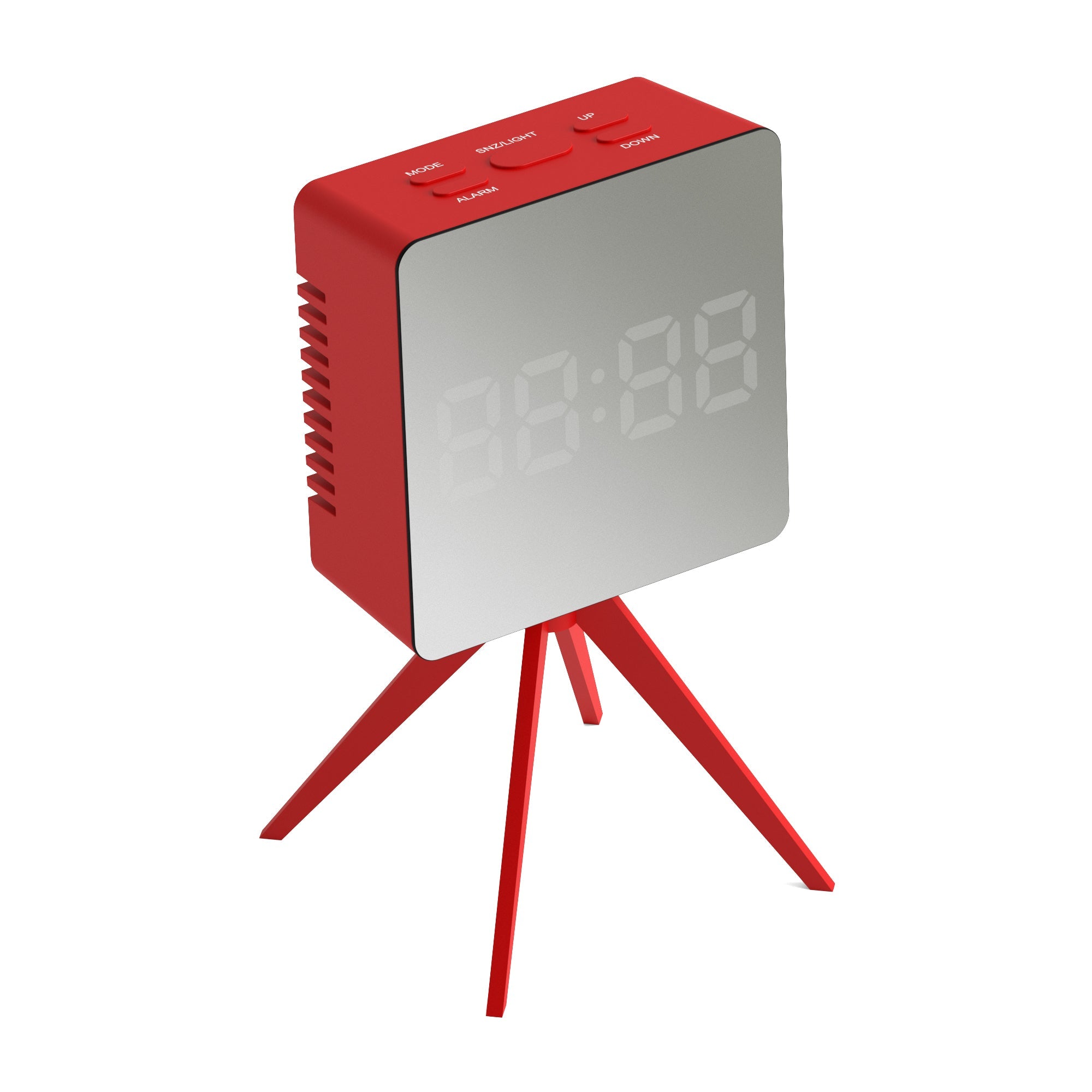 Newgate Space Hotel Droid LED alarm clock with red top controls and LED time display