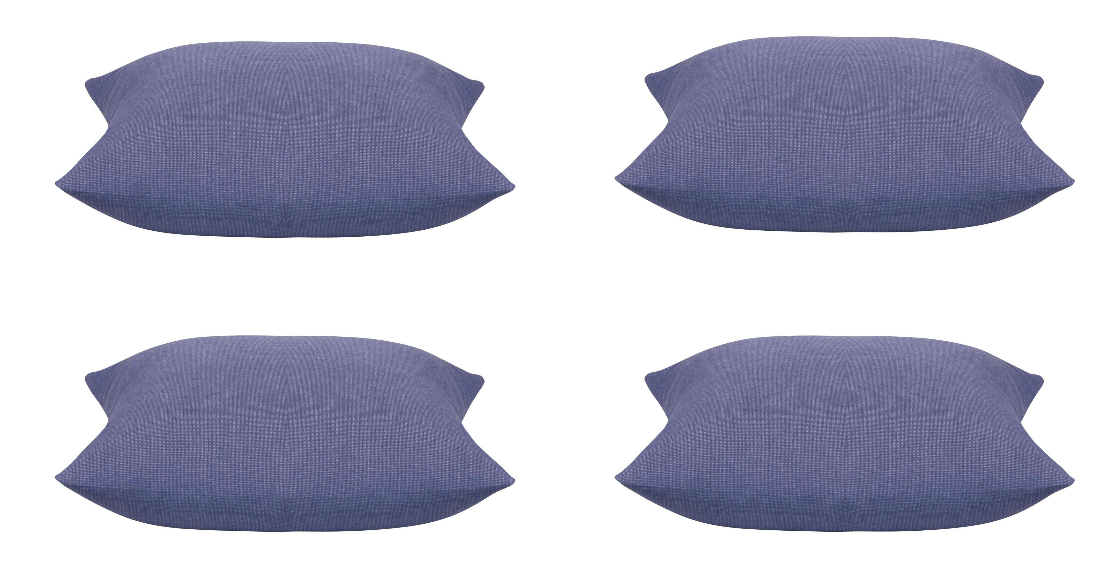 Pack of 4 Elements Indigo Blue Base Colour Square Cushion Covers