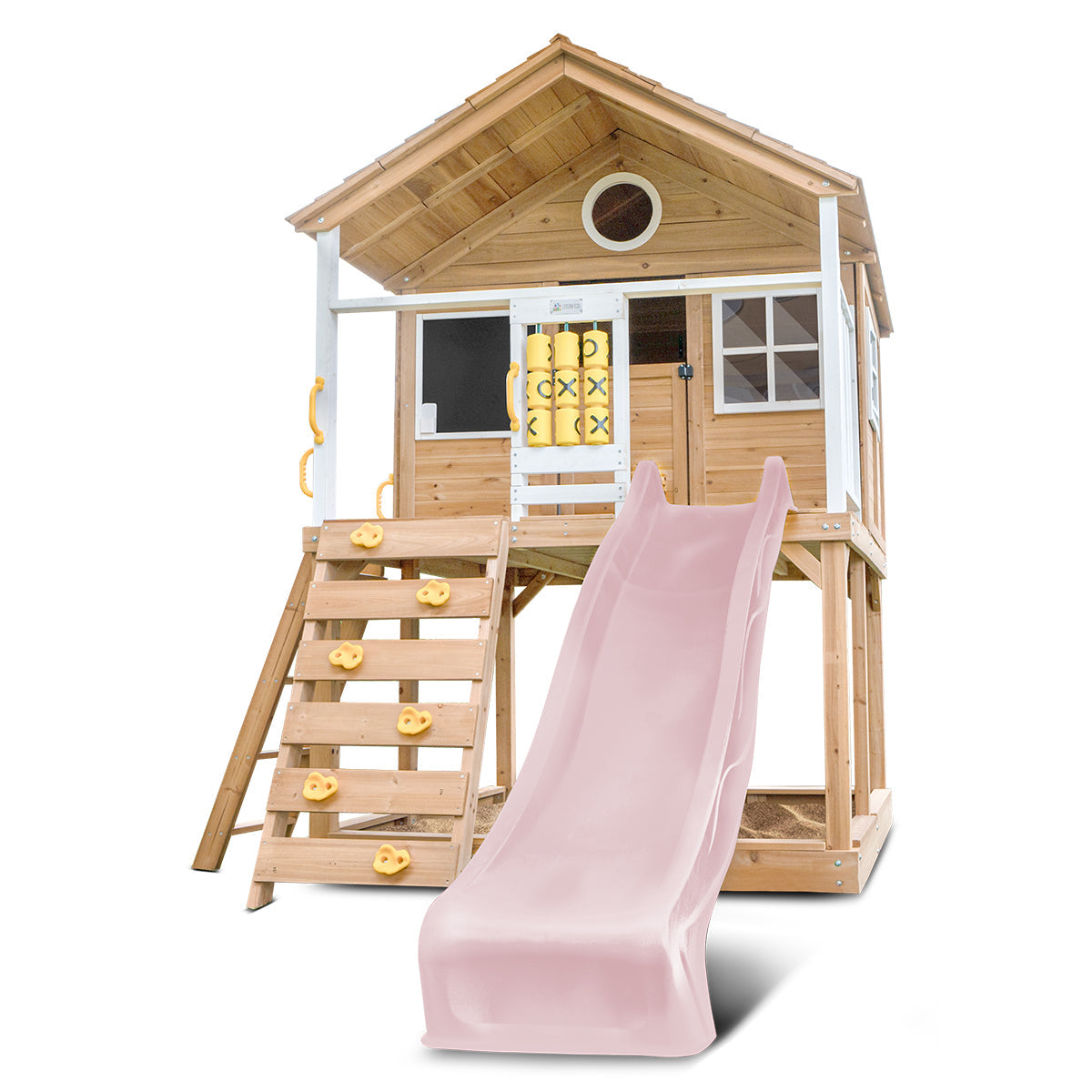 Lifespan Kids Warrigal Cubby House with 2.2m Slide (Pastel Pink)