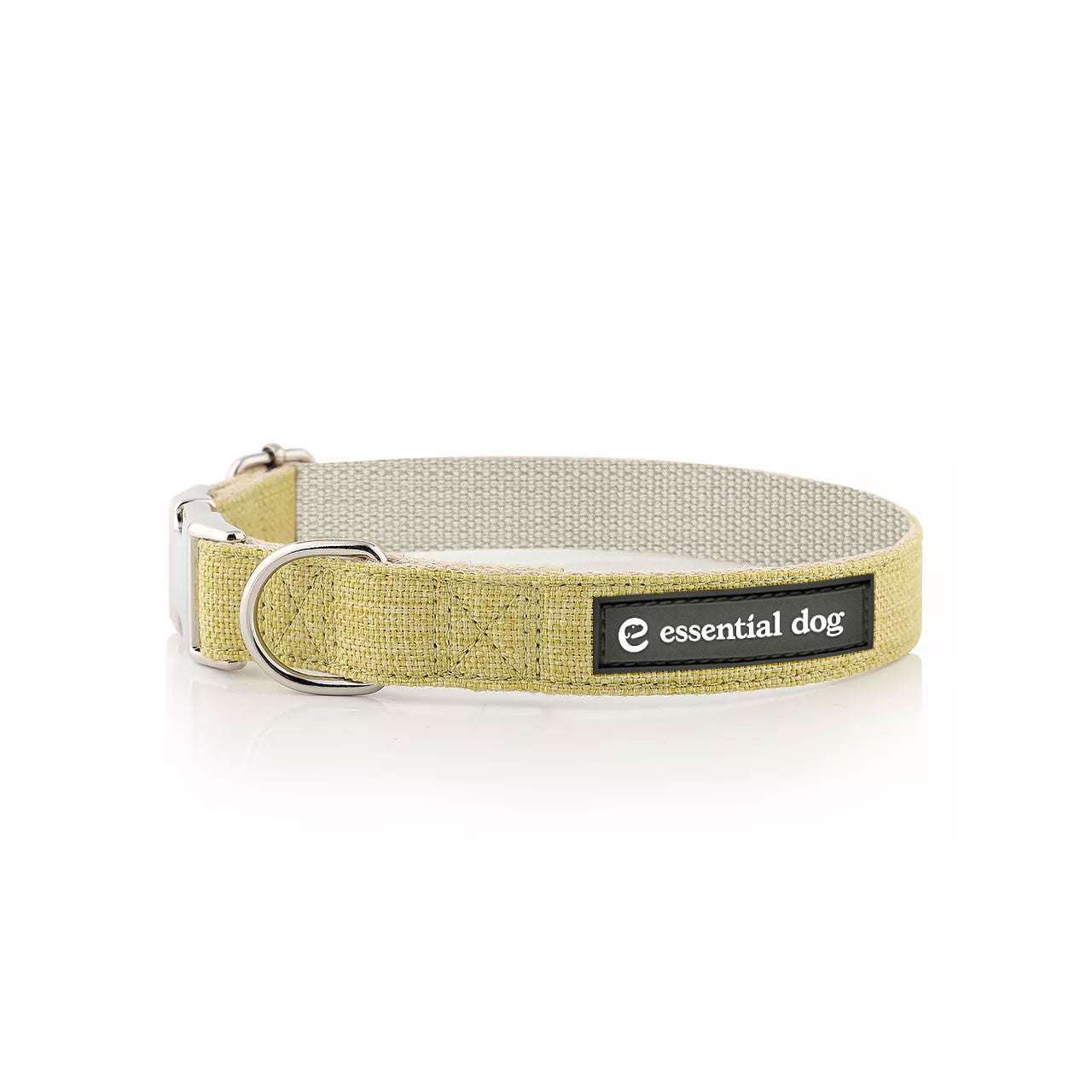 Natural Hemp Dog Collar - Grass Green