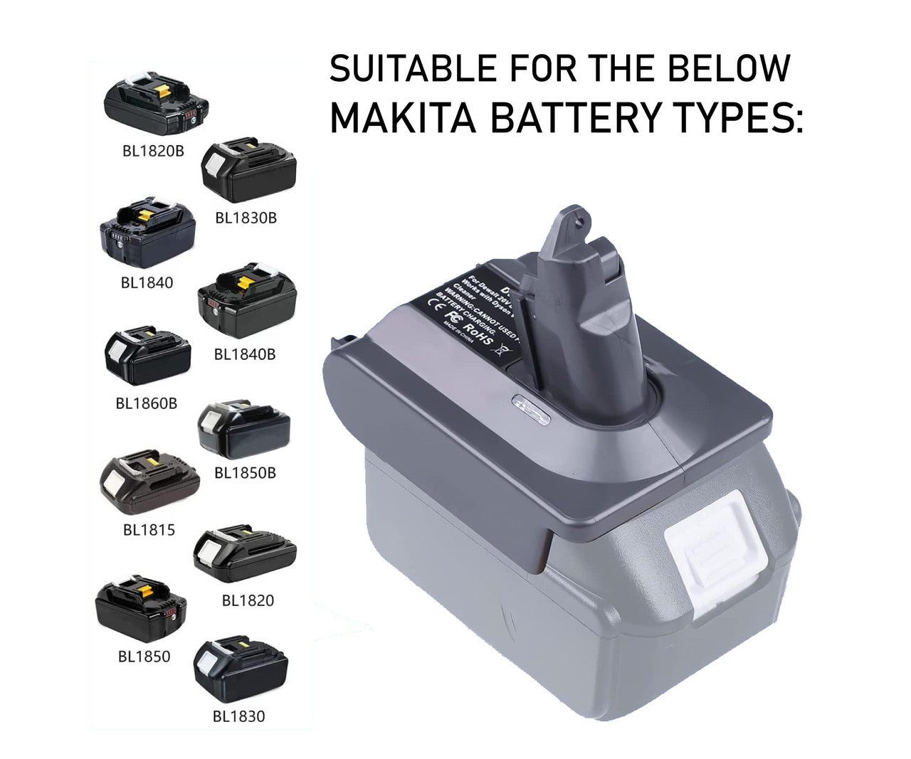 Makita 18V To Dyson V7 & V8  Battery Converter / Adapter