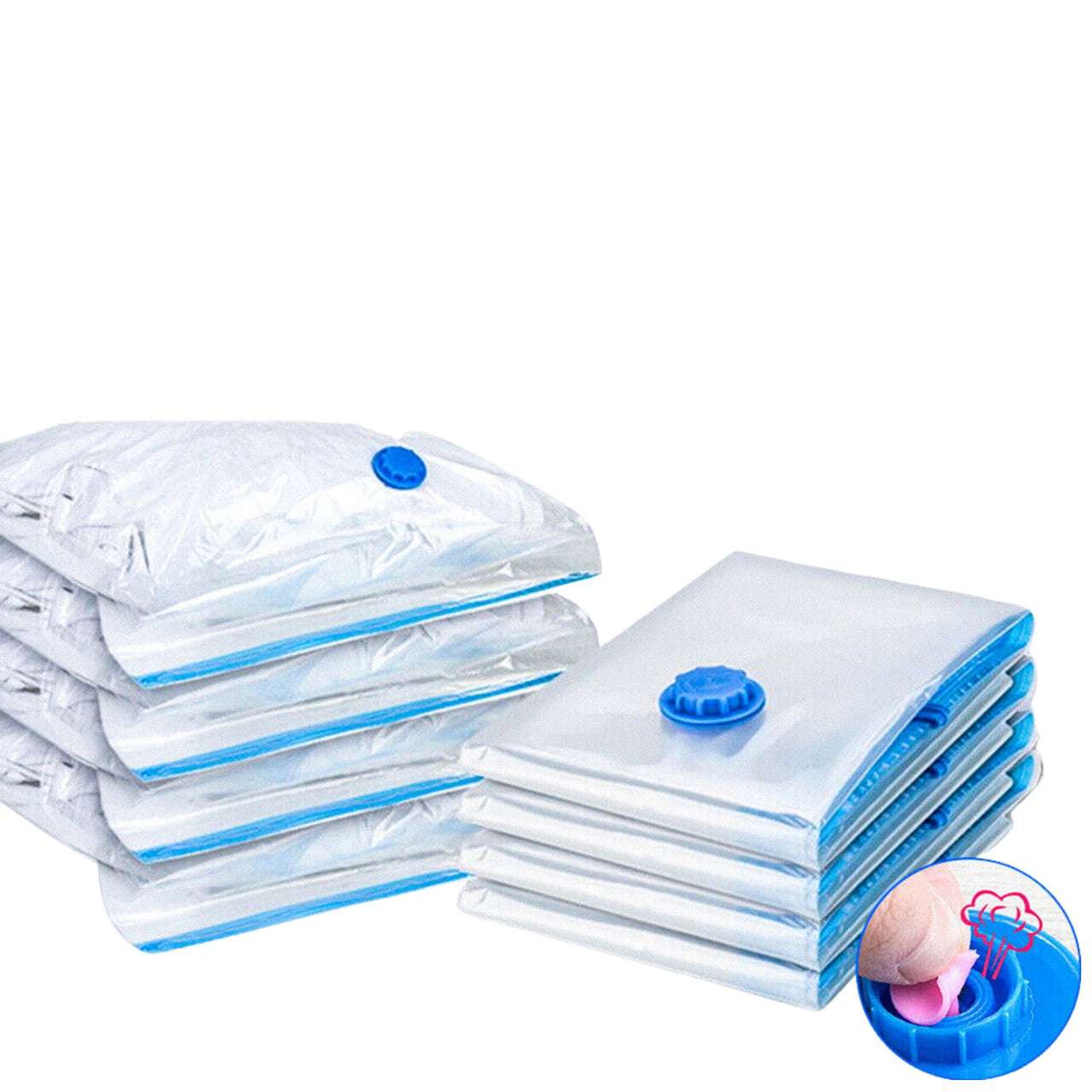 9 Pk Space Saver Vacuum Sealer Storage Bag Kit