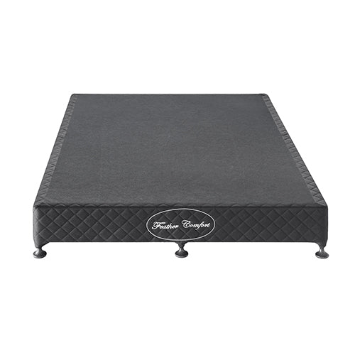 Queen mattress base in charcoal with quilted removable cover