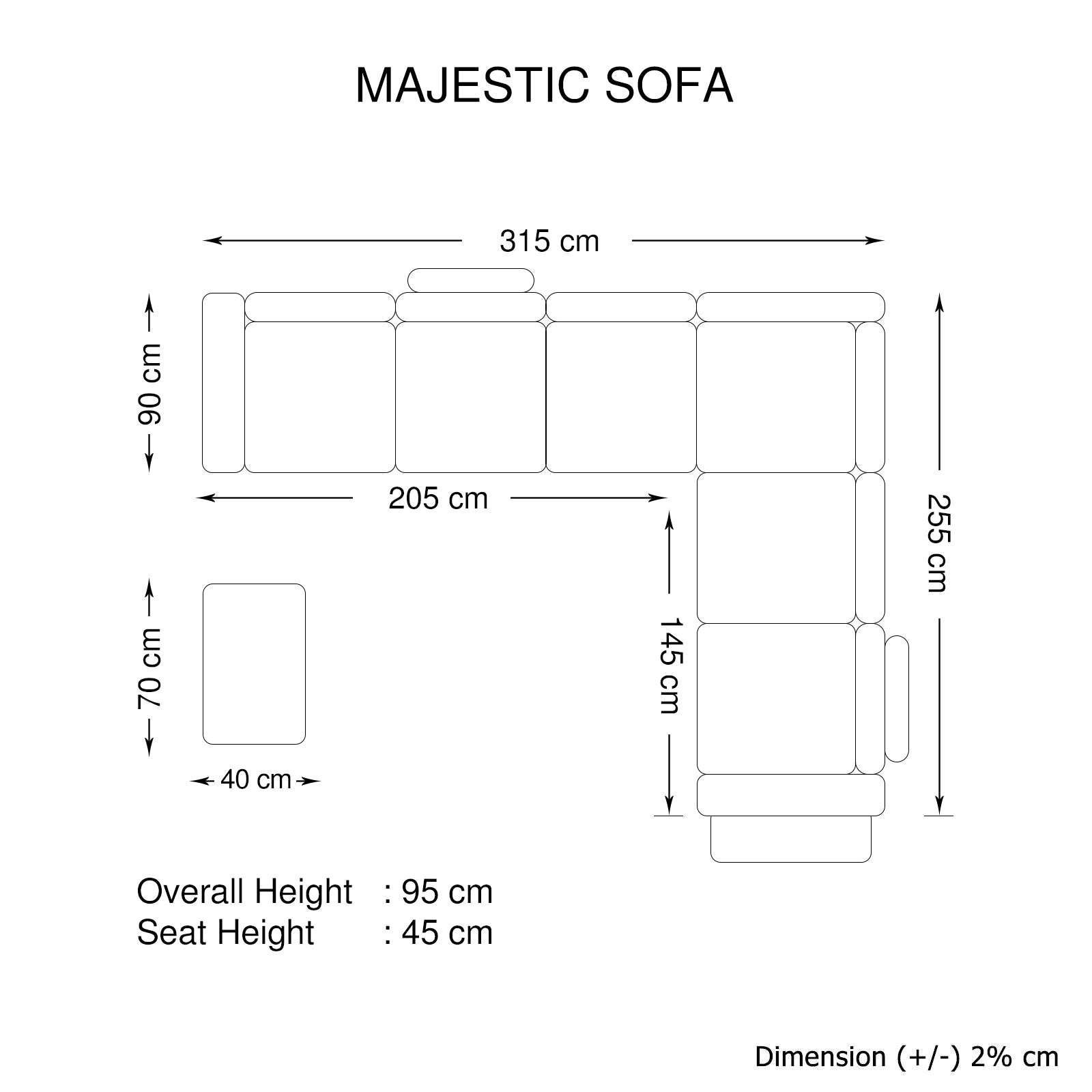 Lounge Set Luxurious 6 Seater Faux Leather Corner Sofa Living Room Couch in Black with 2x Ottomans