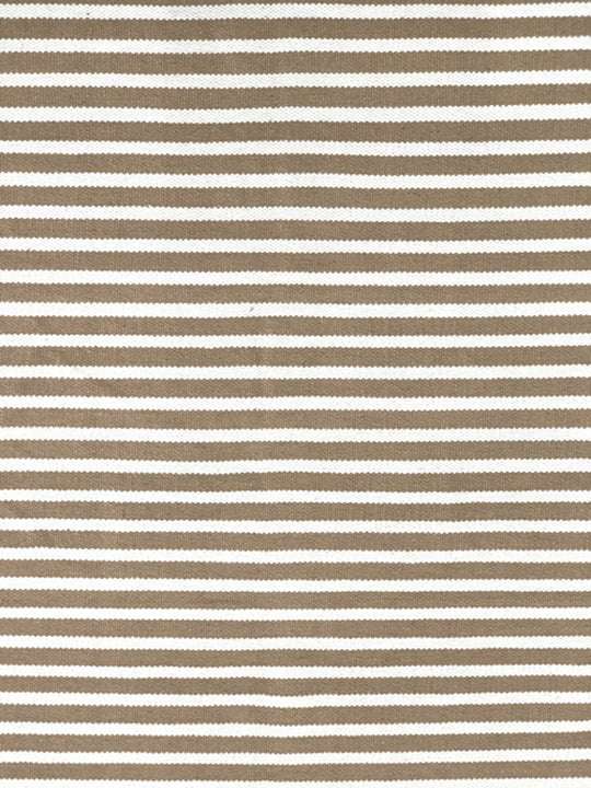 Beige cream striped cotton kilim rug190x250 cm