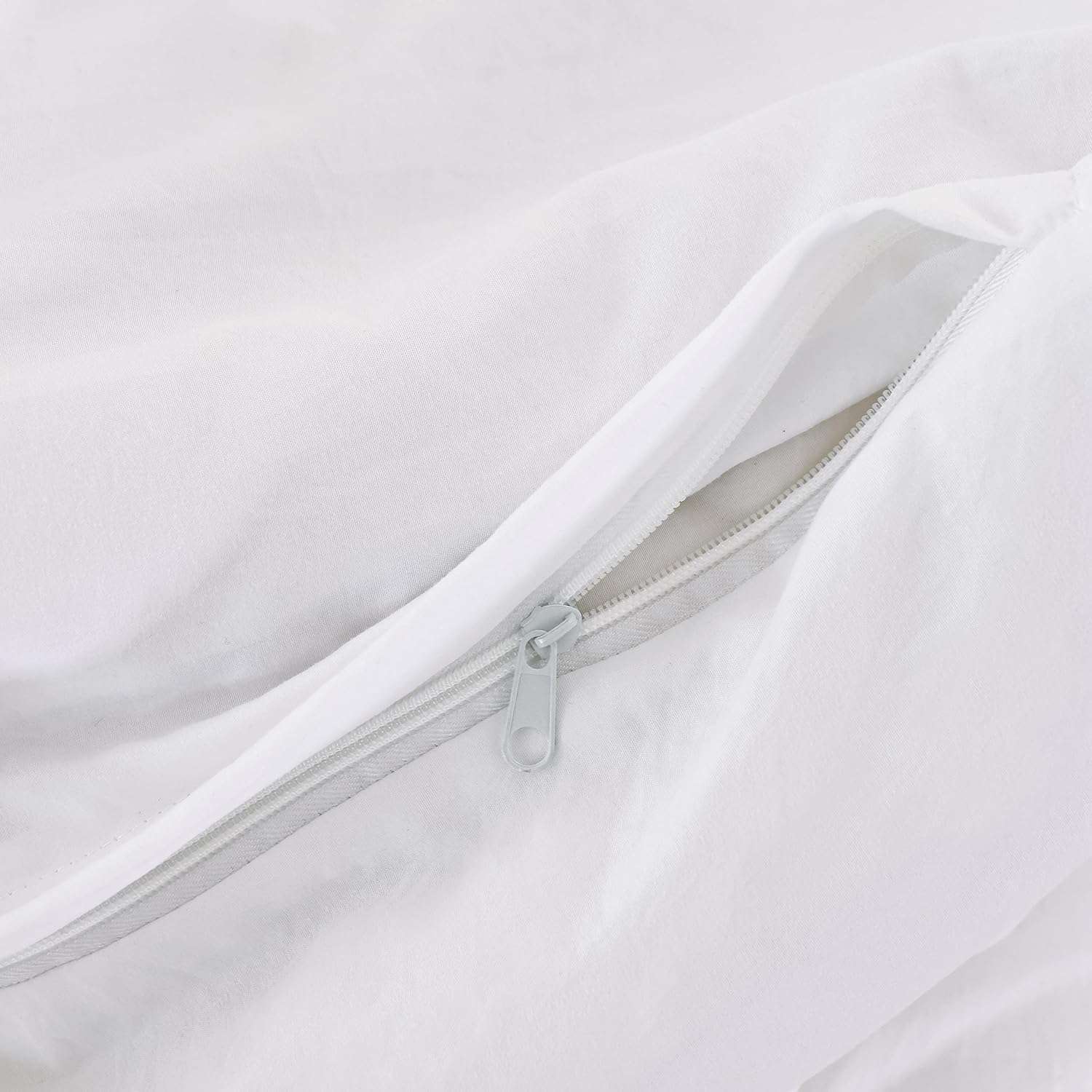 Vintage Washed Microfibre Quilt Cover Set (White, Double)