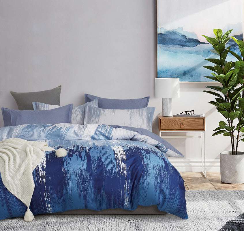 Microfiber Reversible Quilt Cover Set - Chavez - Queen Size