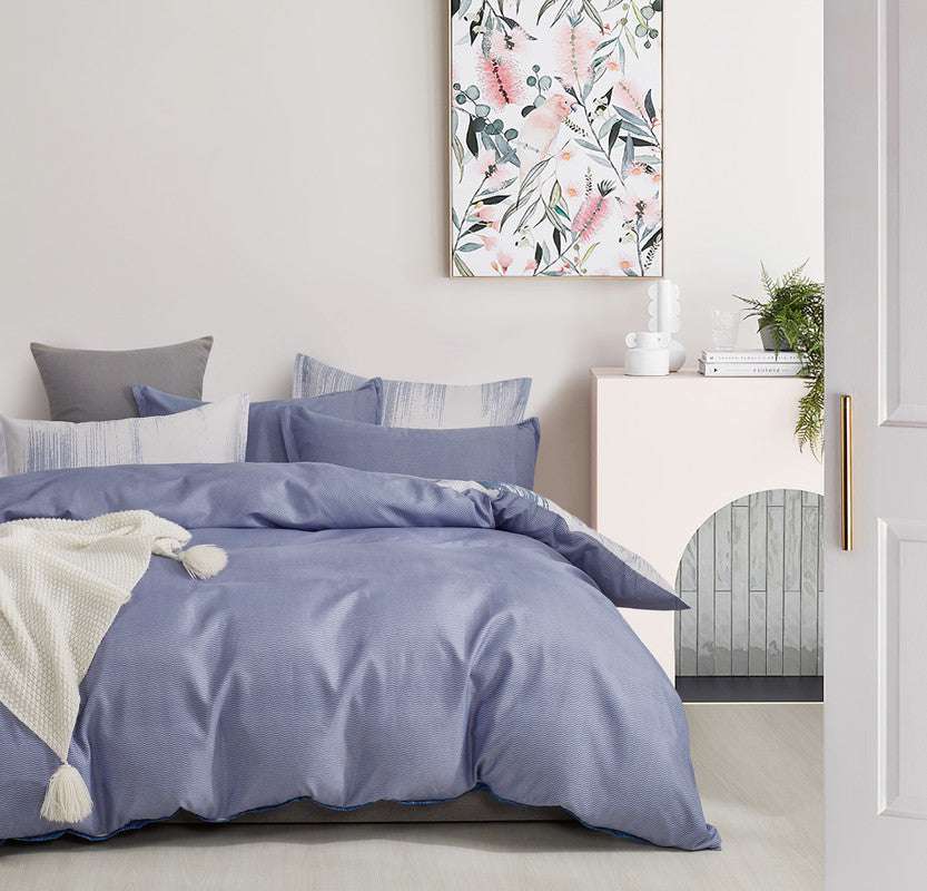 Microfiber Reversible Quilt Cover Set - Chavez - King Size