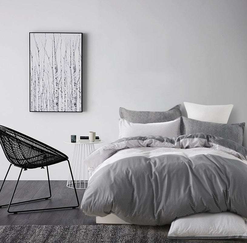 100% Cotton Reversible Quilt Cover Set - Gerry - King Size