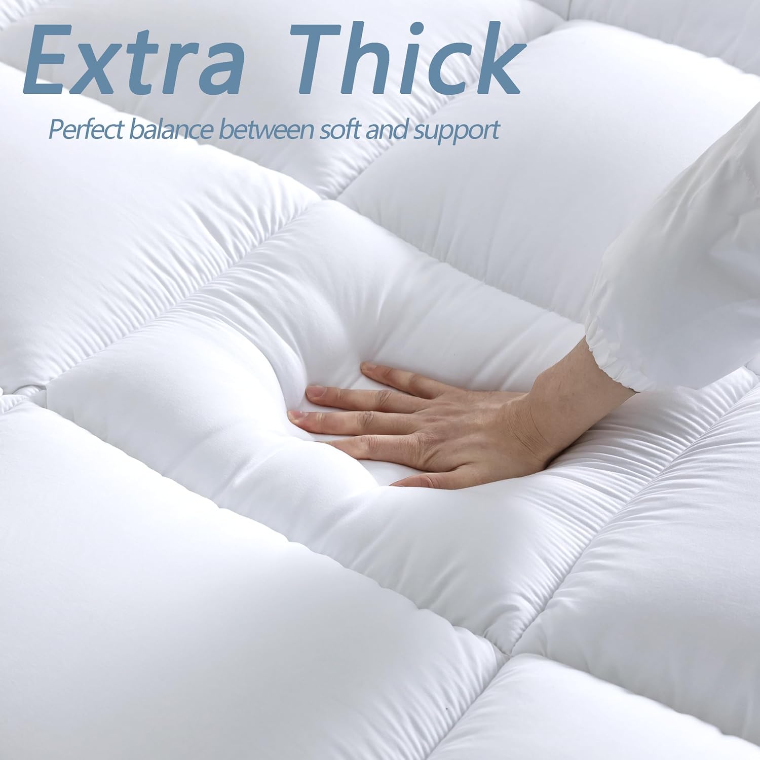 Luxurious Extra Thick 1000GSM Mattress Topper-King Single size