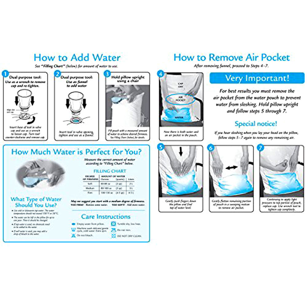 Mediflow Twin Pack Adjustable Waterbase Pillows Bedworld