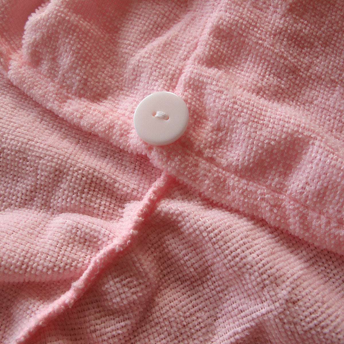 2 Magic Quick Dry Microfibre Hair Dryer Towels Pink + White