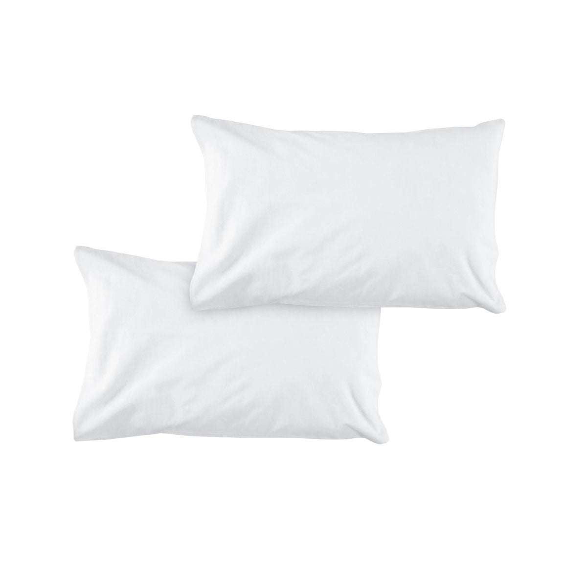 Solid Colour Microfiber Standard Pillowcases 48x73cmx15cm (Flap) White