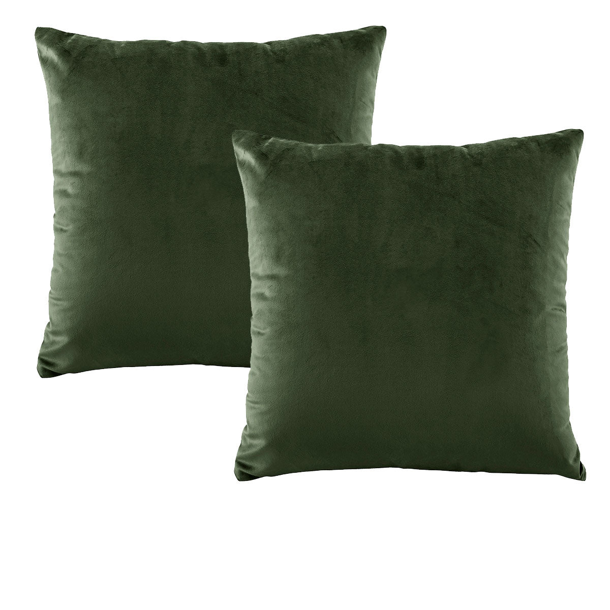 Vivid Coordinates Forest Green Velvet European Pillowcases