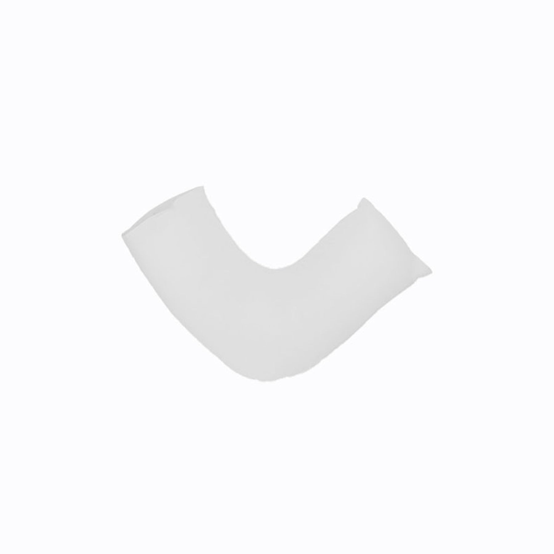 White cotton pillowcase with V-shaped opening, folded