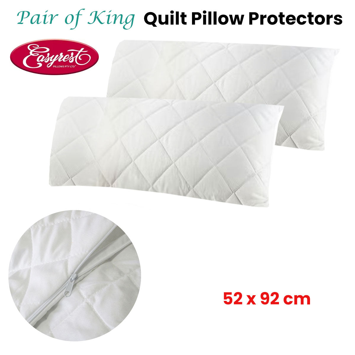 King Quilted Pillow Protectors 52