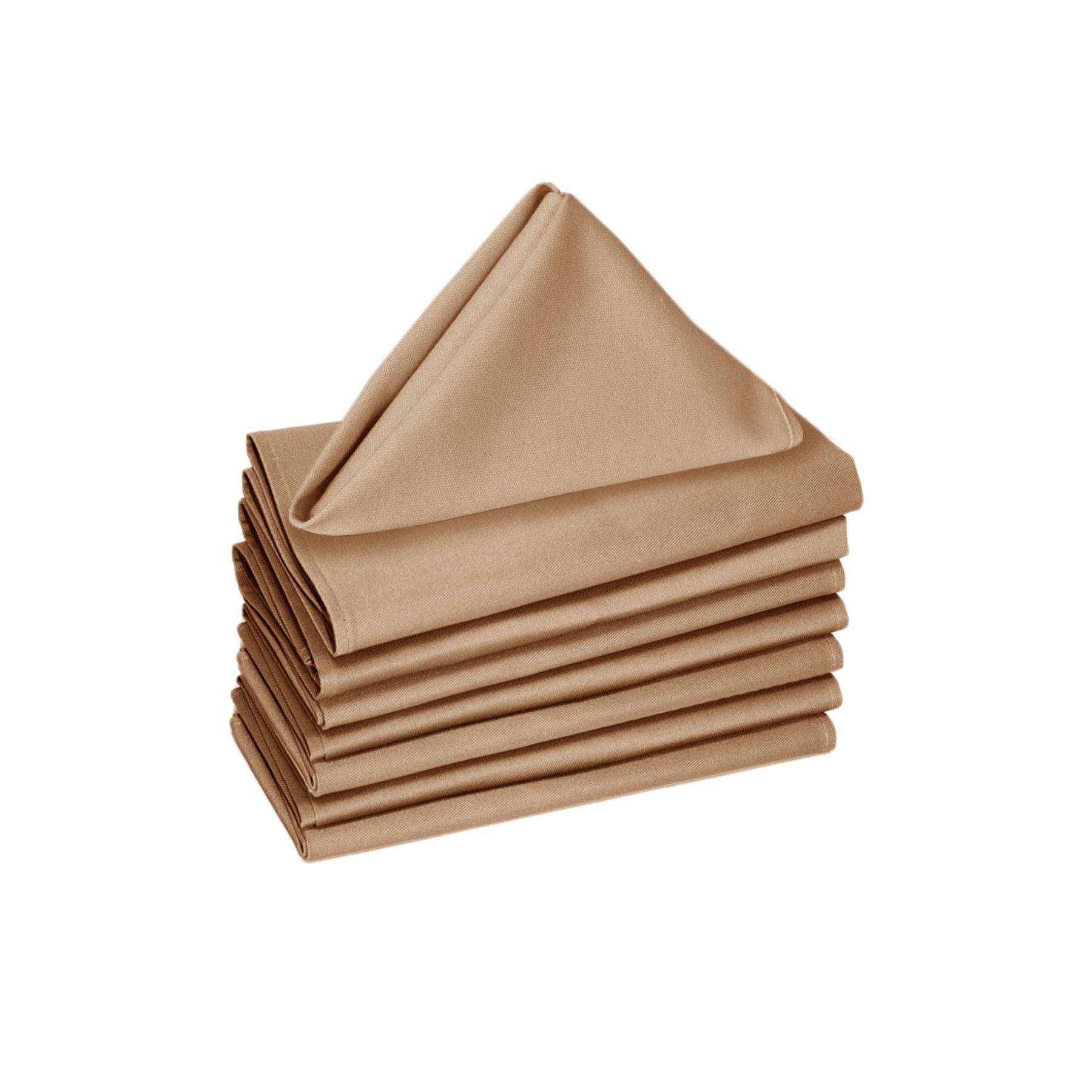 Hoydu Set of 8 Cotton OR Poly Cotton Napkins Sand