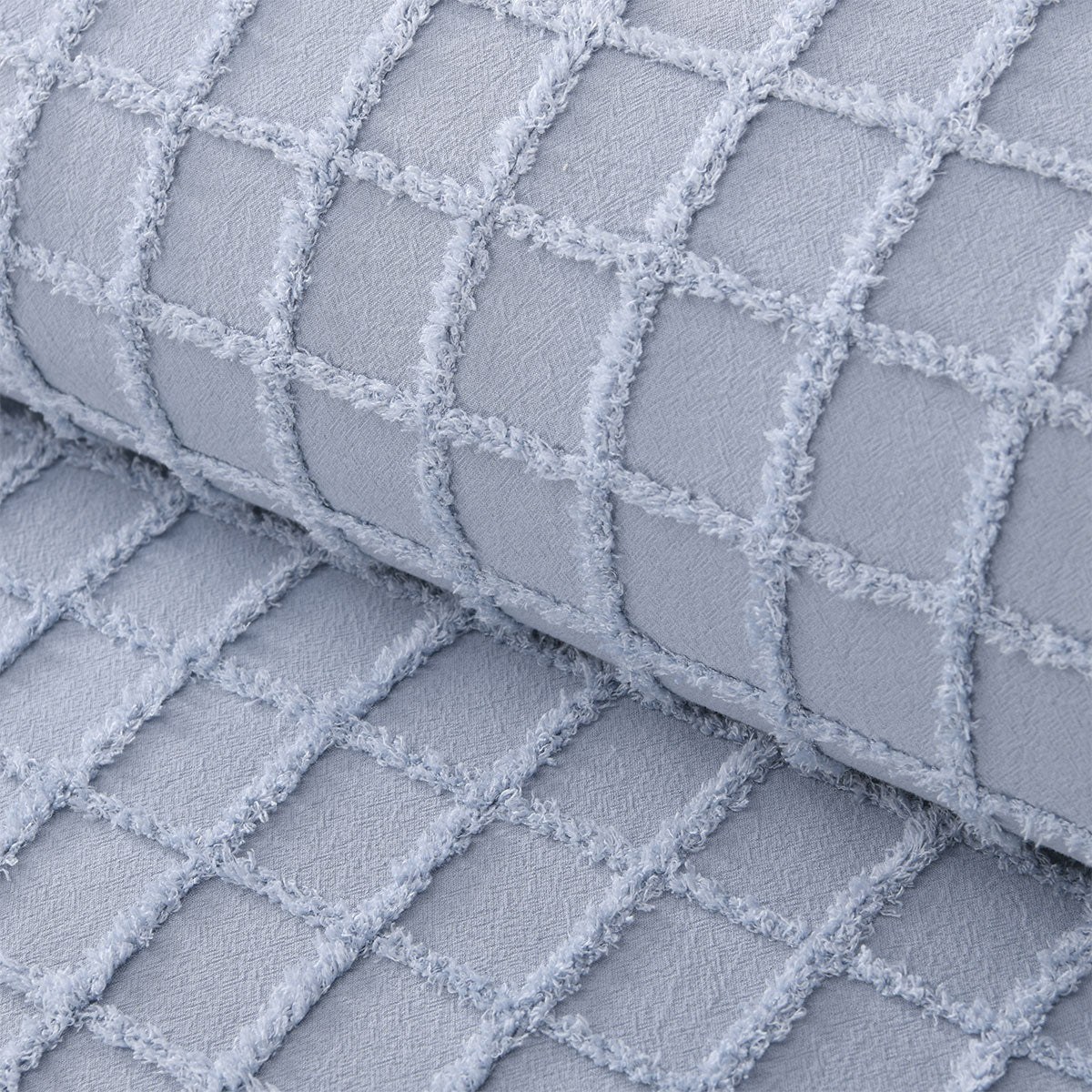 Vintage Design Homewares Parquet Snooze Blue Polyester Cotton Quilt Cover Set Single