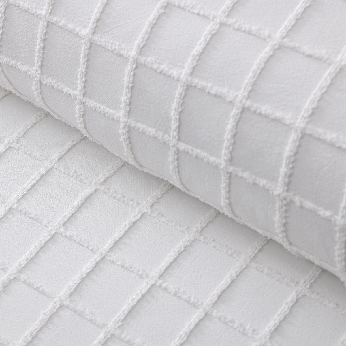 Vintage Design Homewares Parquet White Polyester Cotton Quilt Cover Set Single