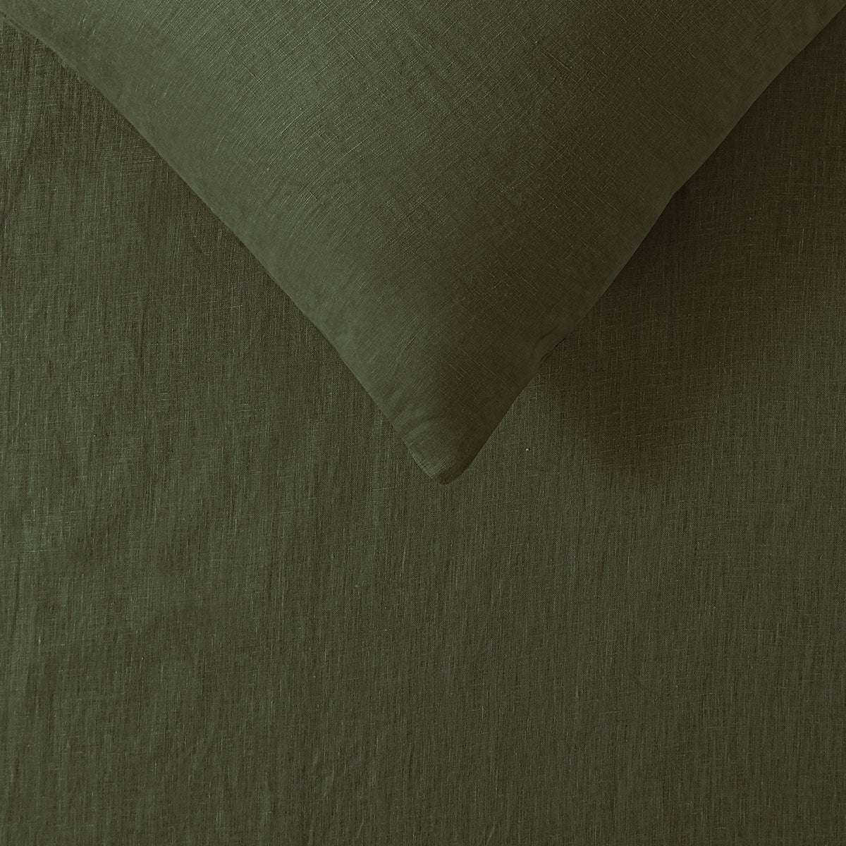 Vintage Design Homewares 100% Linen Olive Sheet Set Single