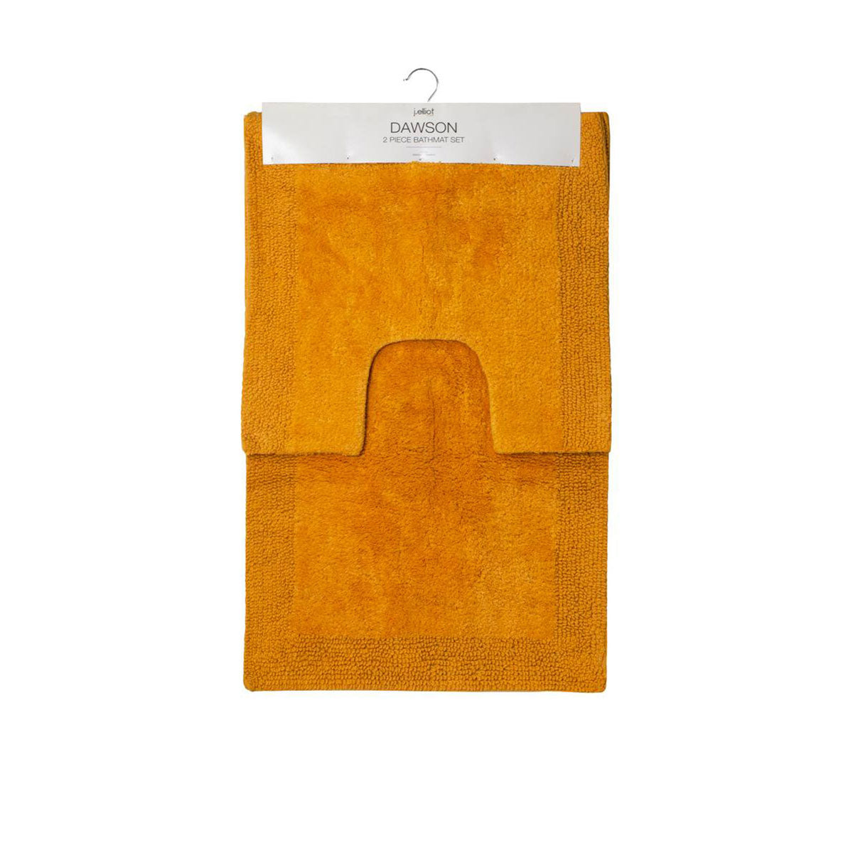 Elliot Home Home 2000GSM 2 Pce Dawson 100% Cotton Bath Mat Set Mustard