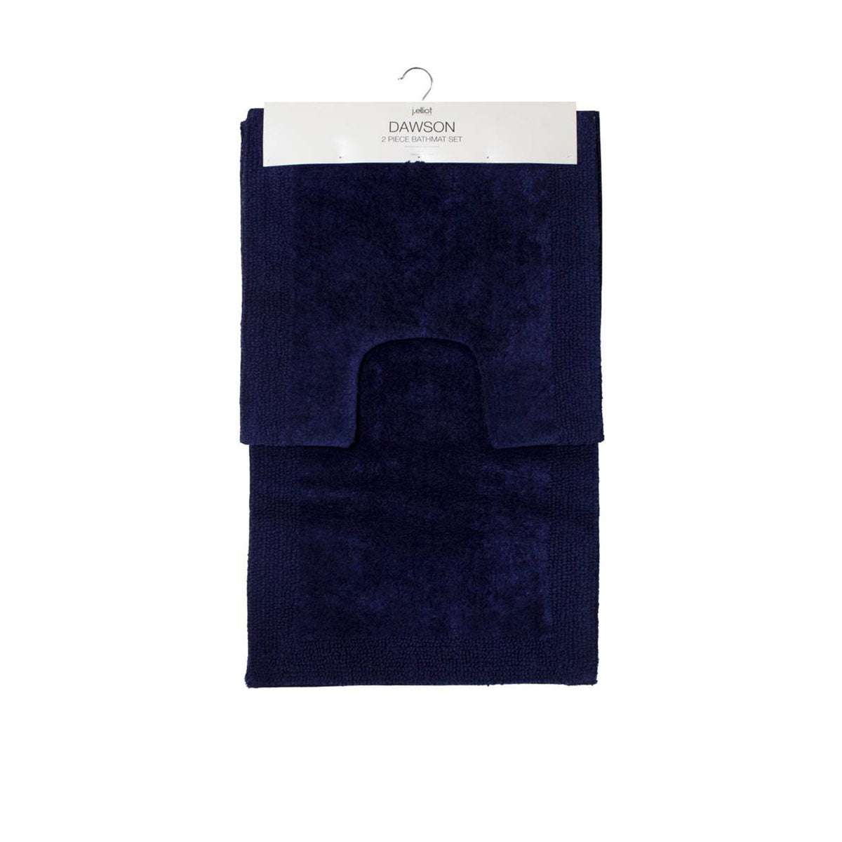 Elliot Home Home 2000GSM 2 Pce Dawson 100% Cotton Bath Mat Set Navy