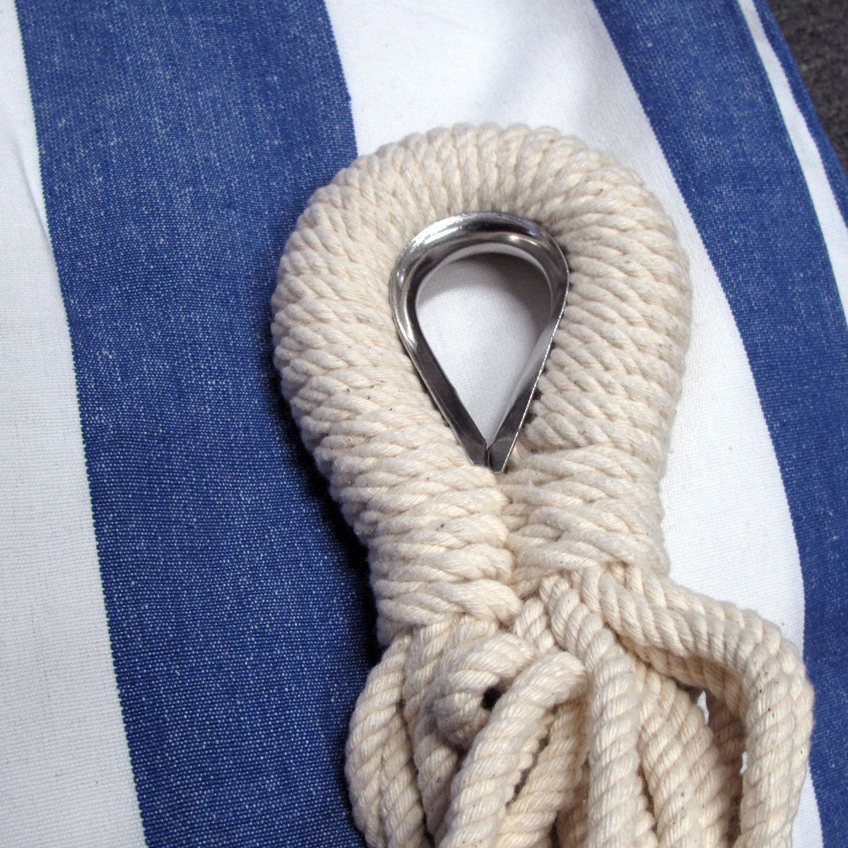 IDC Homewares Blue Striped Single Size Cotton Hammock 150