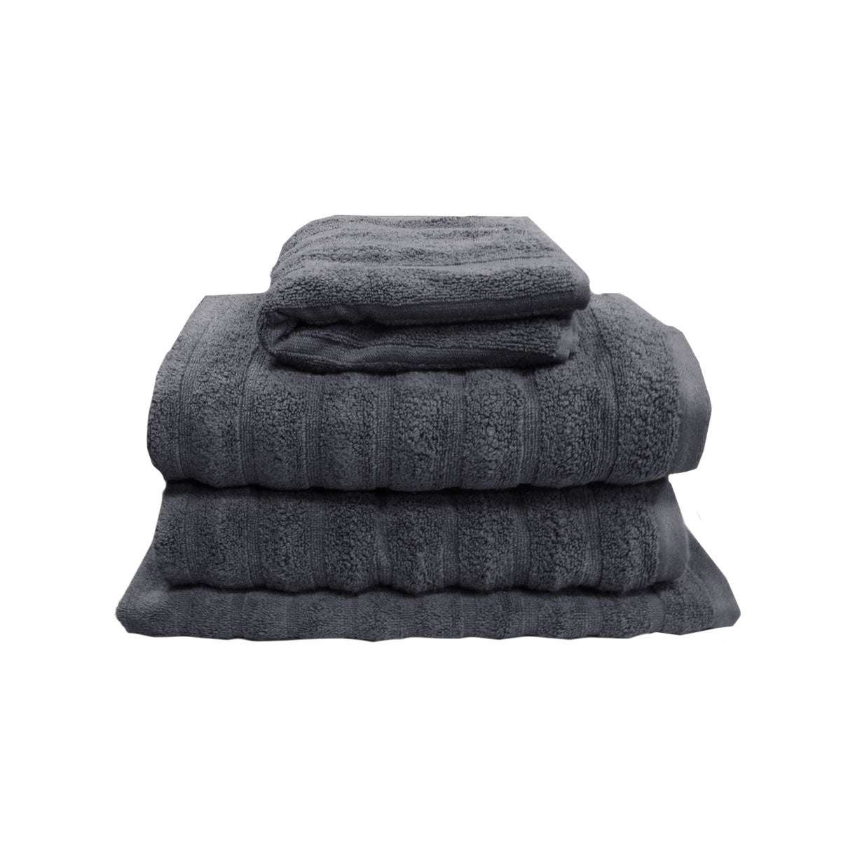 4 George Collective Cotton Bath Towel Set Ash