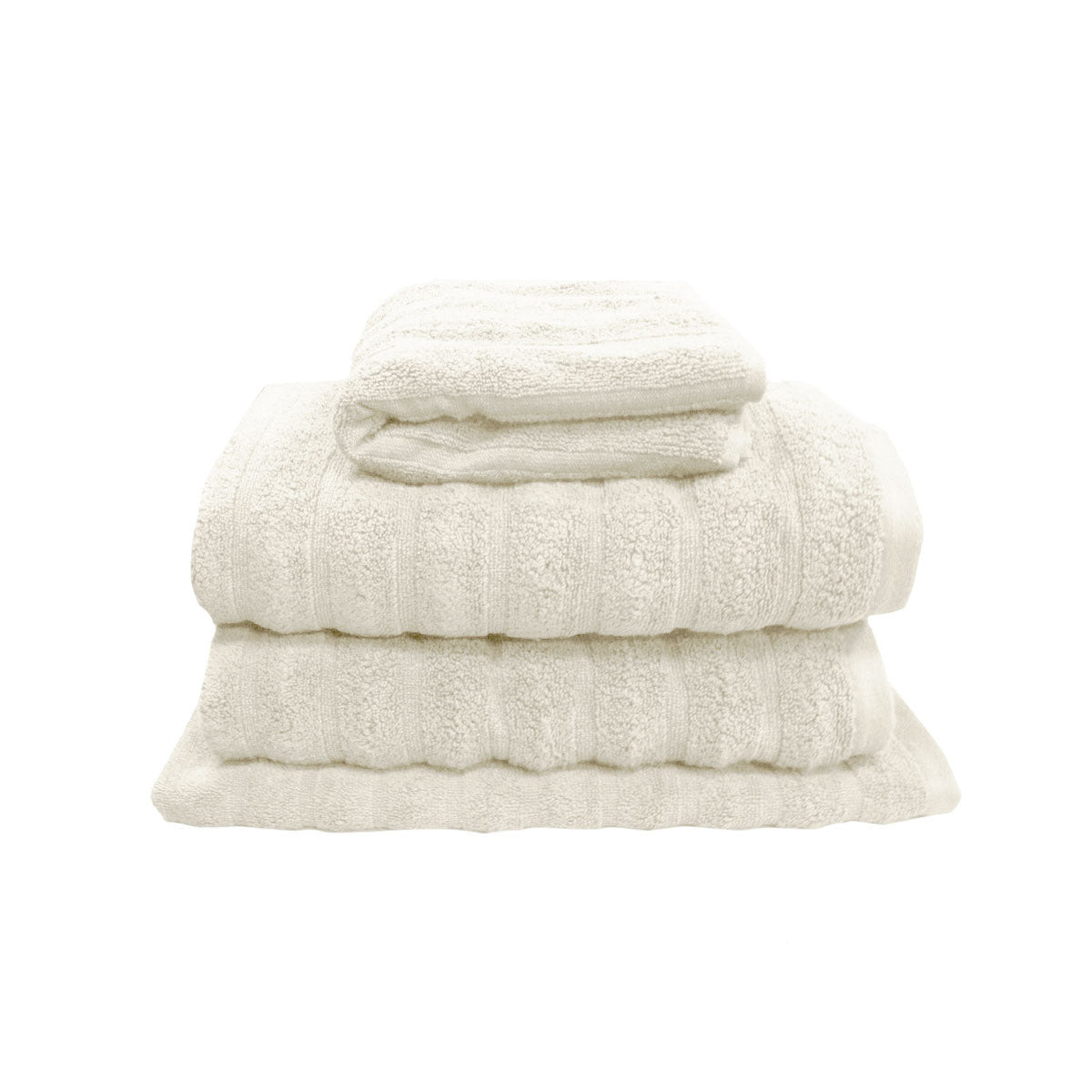 4 George Collective Cotton Bath Towel Set Snow