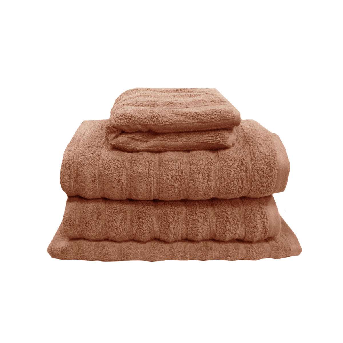 4 George Collective Cotton Bath Towel Set Terracota