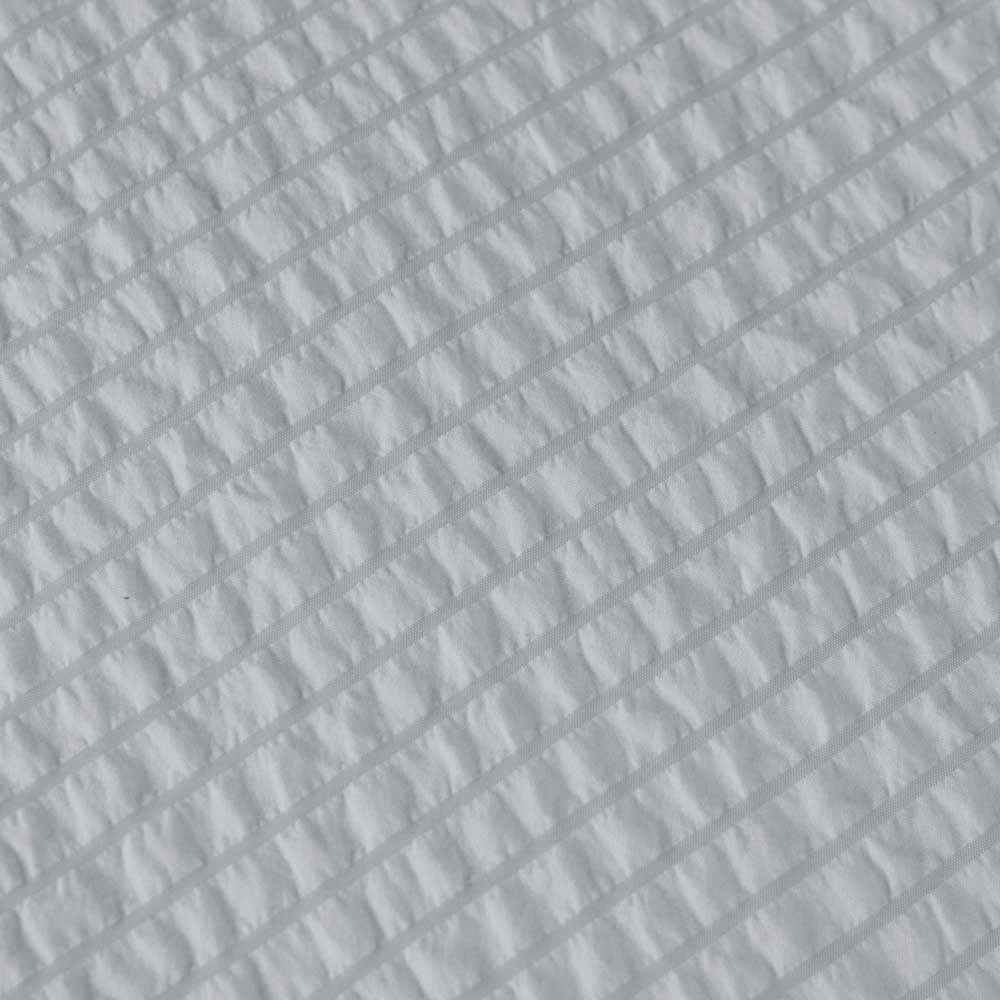 Ardor Ingrid Silver Seersucker Stripe Quilt Cover Set Double