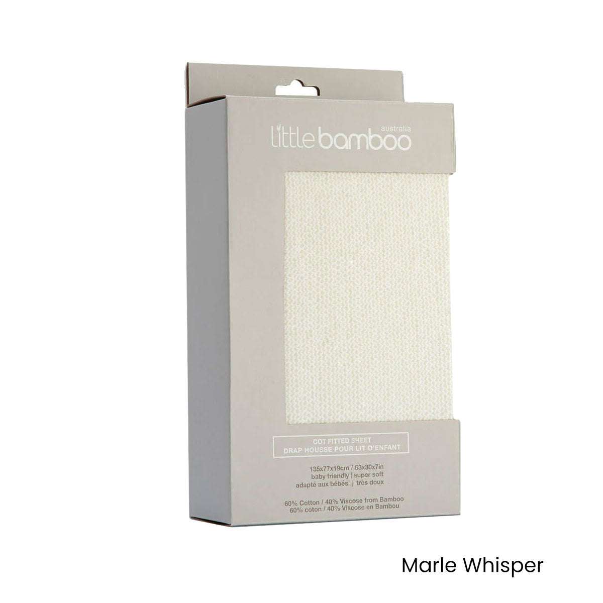 Bamboo Jersey Fitted Sheet Cot Size Marle Whisper